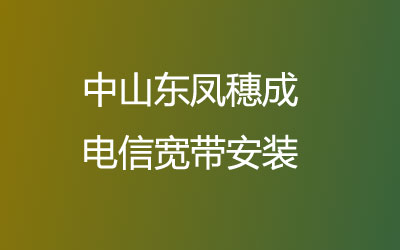 中山东凤穗成电信宽带安装